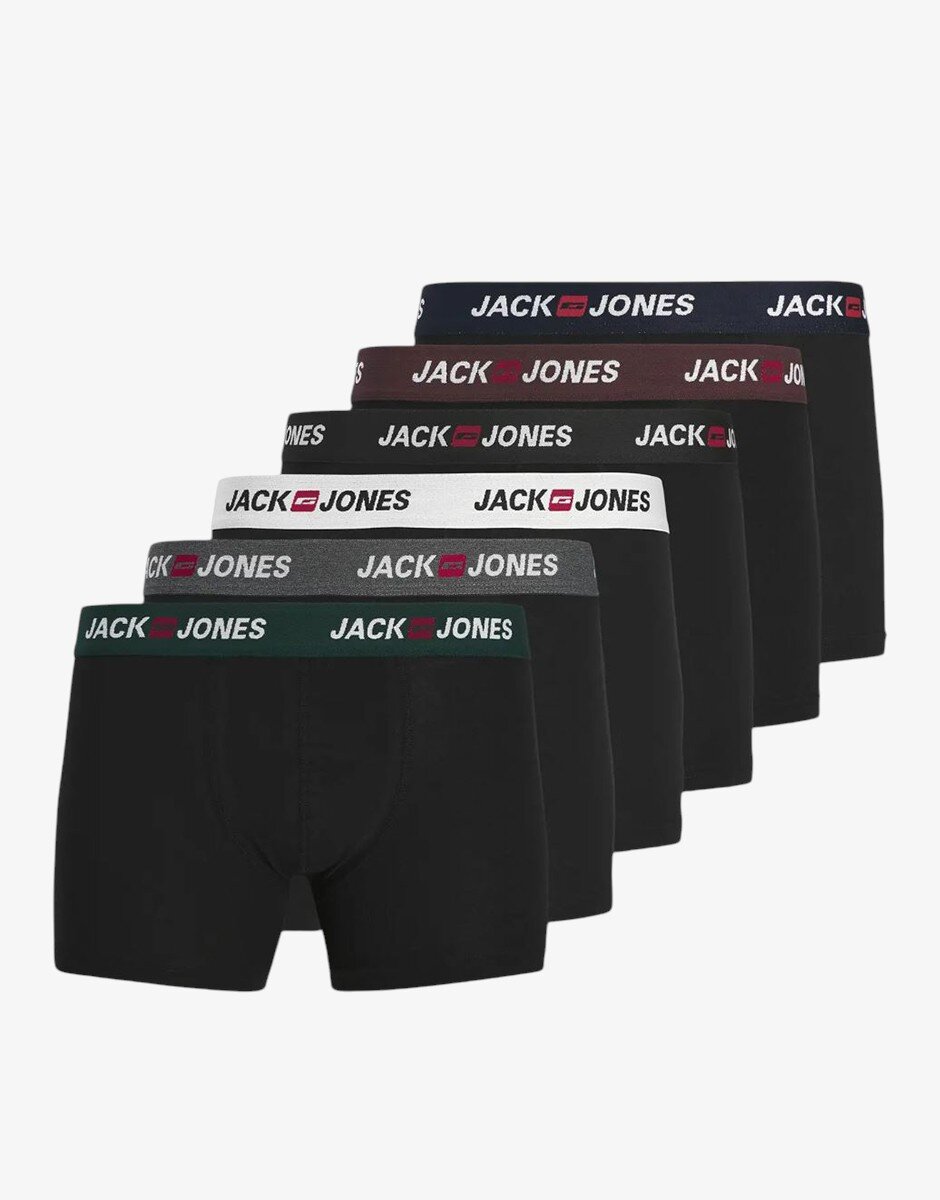 JACK&JONES Jaccorp Logo Boxer Briefs All Black 6 Pack