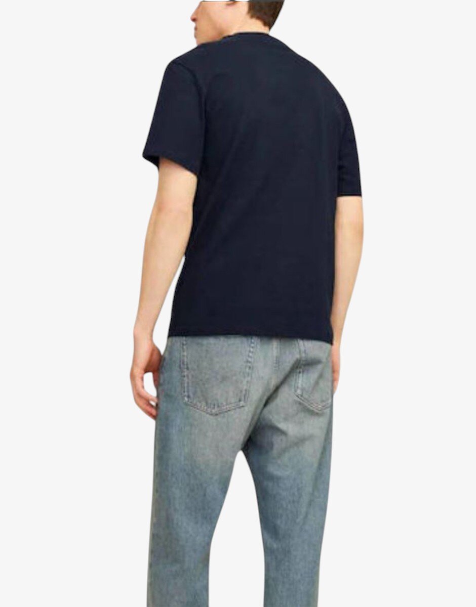 JACK&JONES Jjecaleb Varsity Tee SS O-Neck Noos Navy