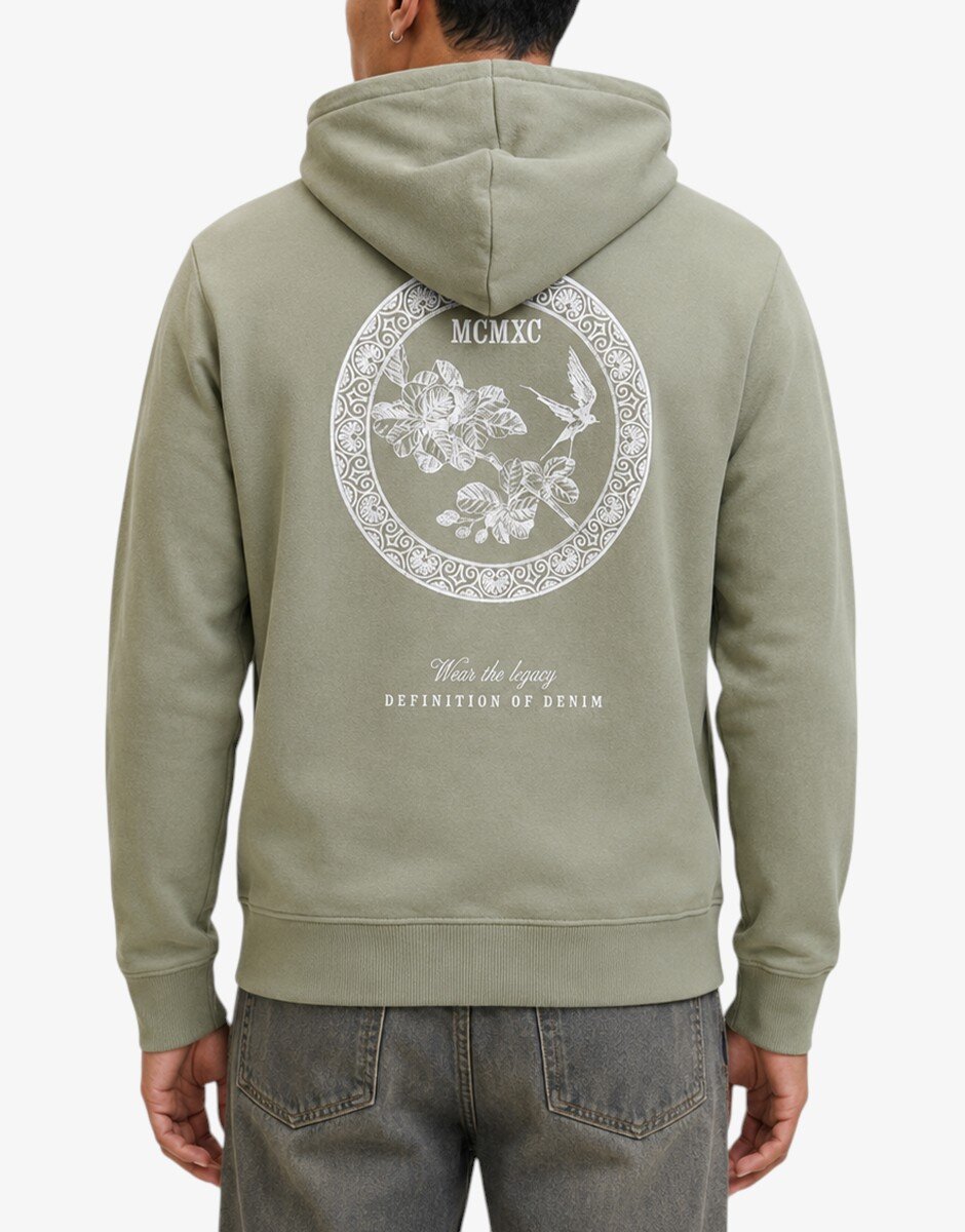 JACK&JONES Jjedetroit Sweat Hood Styd AW25 Gray