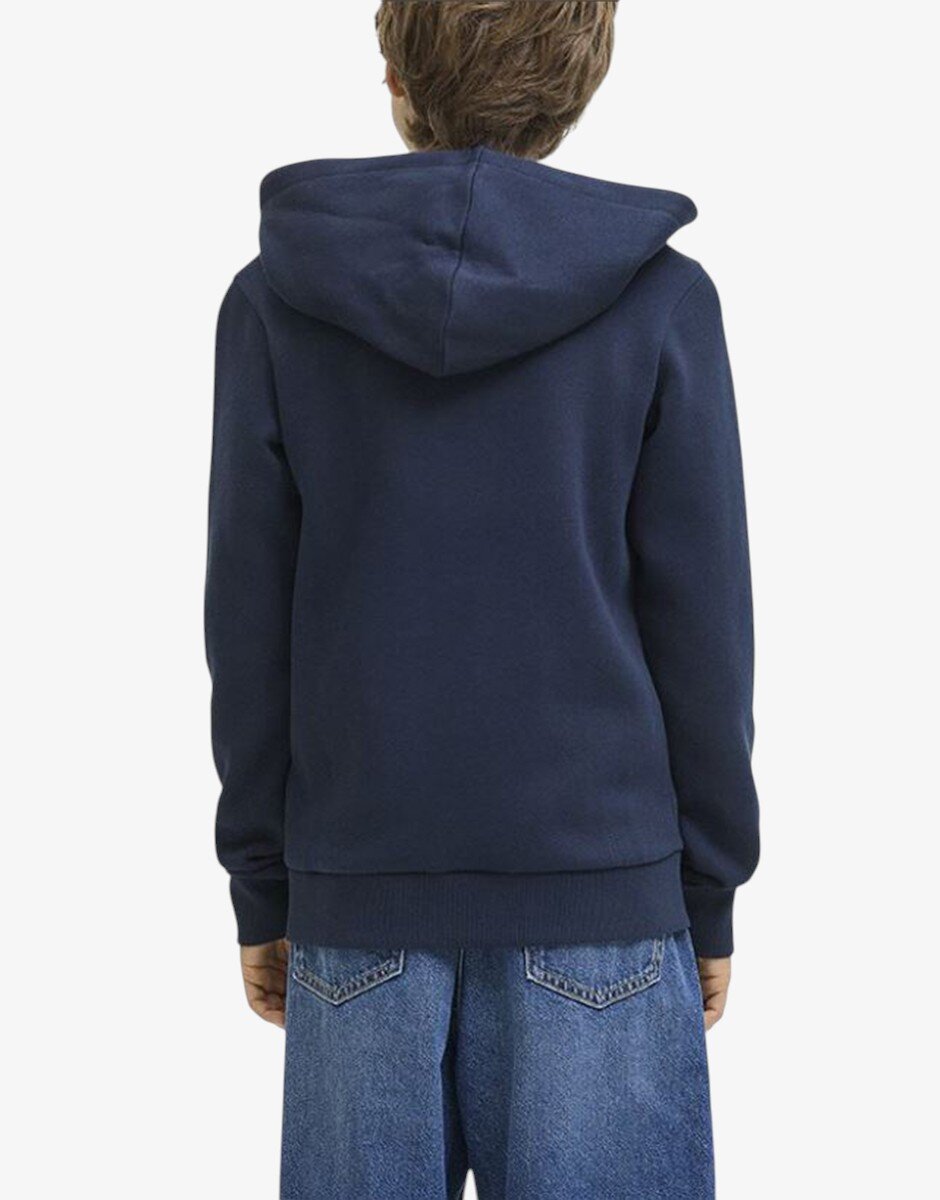 JACK&JONES Jjelogo Sweat Ziphood 2Col Noos JNR Navy