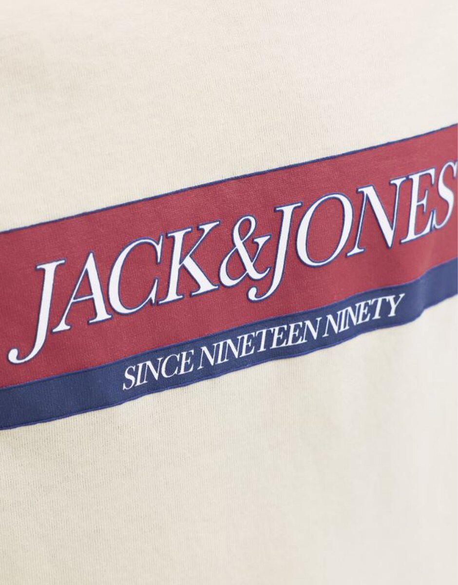 JACK&JONES Jorinwood Block Brend Tee Ss Cn Noos Jnr White