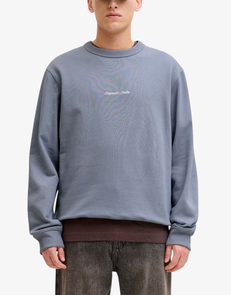JACK&JONES Jornorrebro Emb Sweat Crew Noos Blue