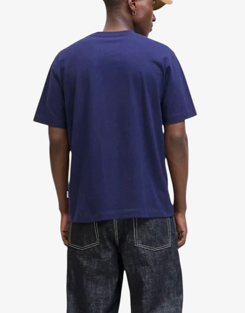 JACK&JONES Jornorrebro EMB Tee SS Crew Neck Noos Blue