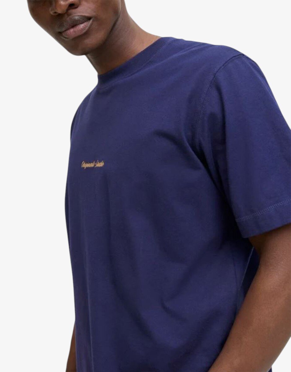 JACK&JONES Jornorrebro EMB Tee SS Crew Neck Noos Blue