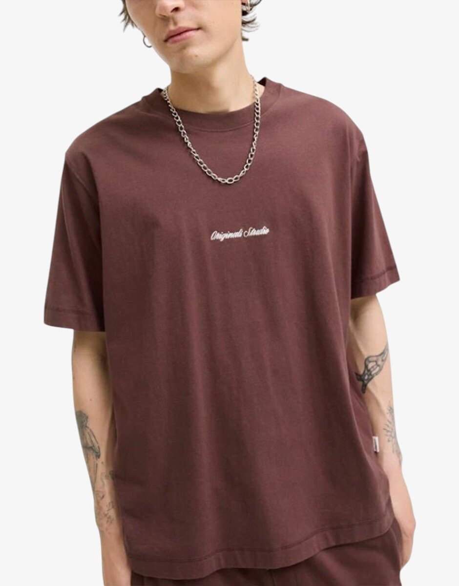 JACK&JONES Jornorrebro EMB Tee SS Crew Neck Noos Red