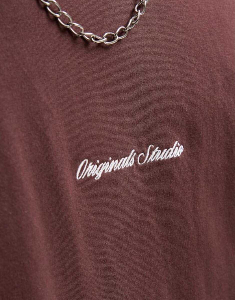 JACK&JONES Jornorrebro EMB Tee SS Crew Neck Noos Red