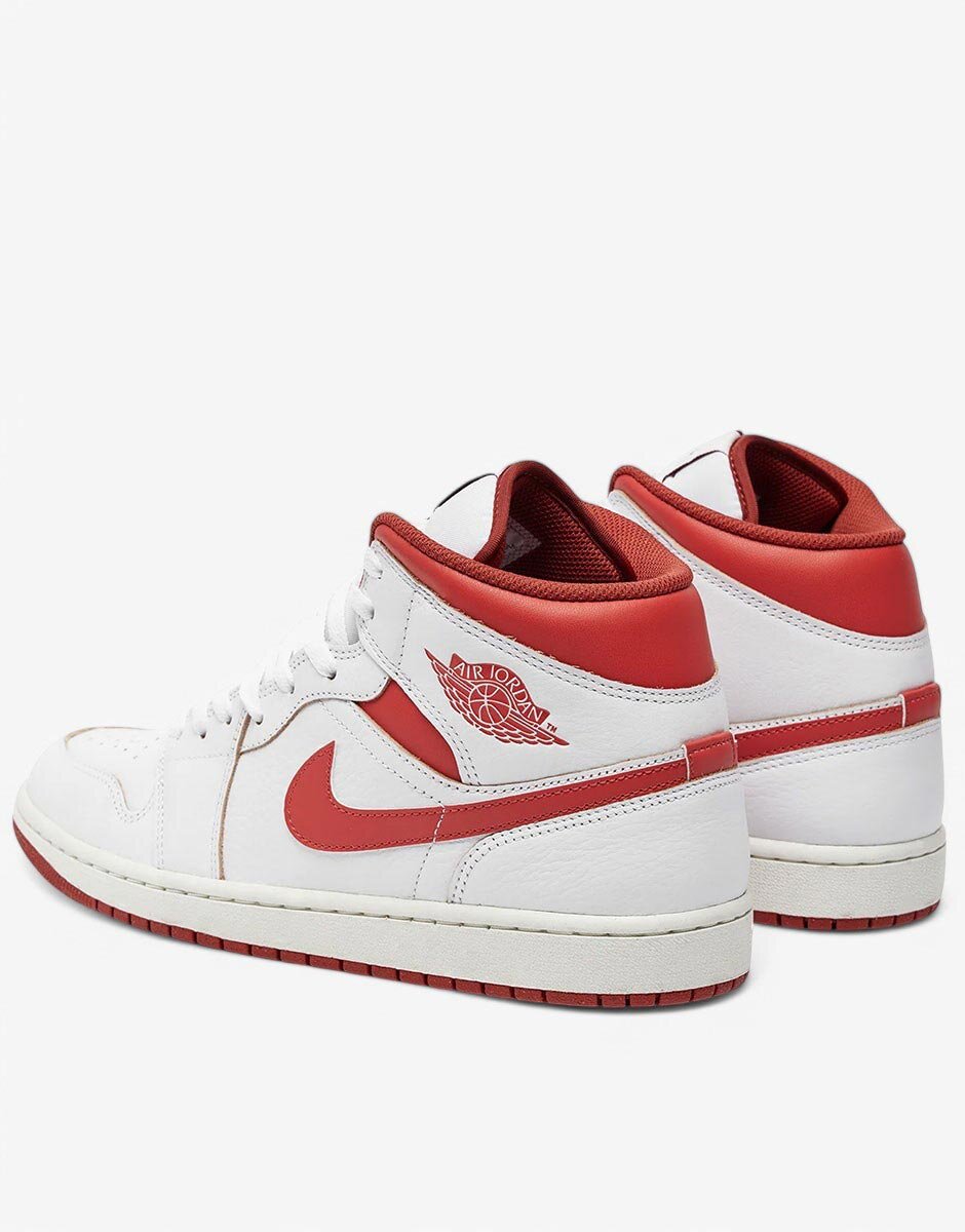 Nike Air Jordan 1 Mid Se Shoes White/Red
