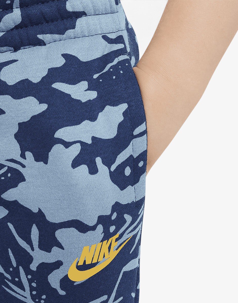 Nike Club Camo Fleece Pants Blue