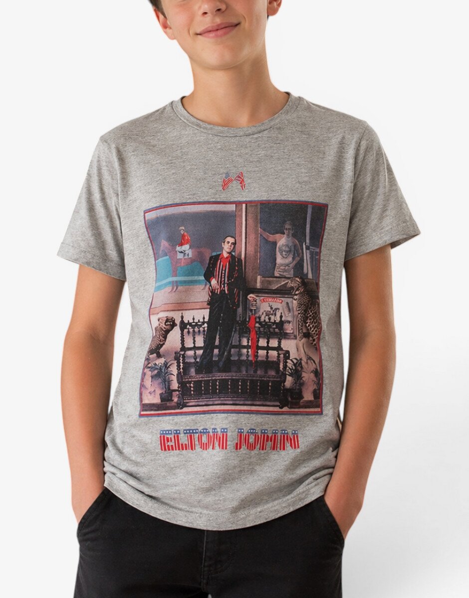 Only x Elton John Printed Tee Grey