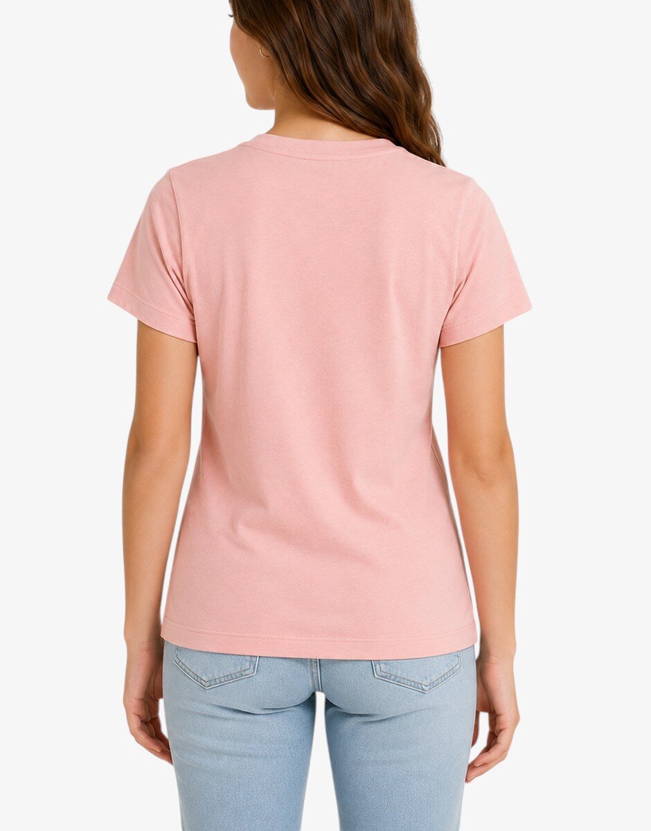 Puma Clasics Shiny Color Logo Tee Pink