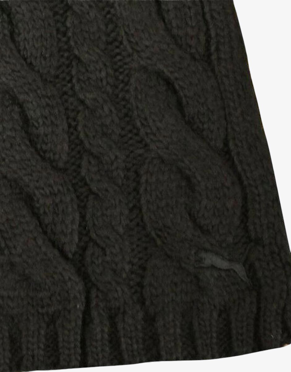 Puma Dave Cable Knit Scarf Black