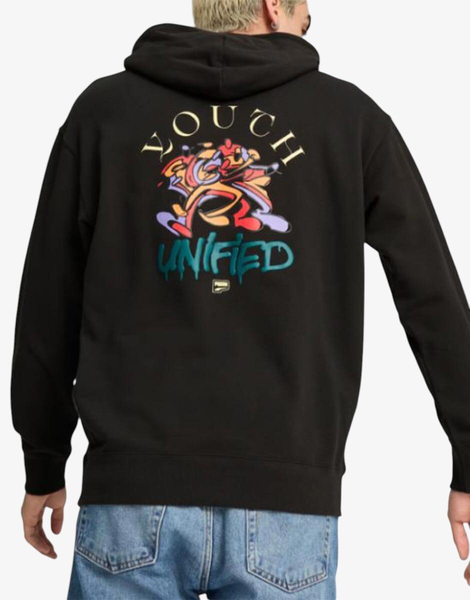 Puma Downtown Graphic Hoodie Black M