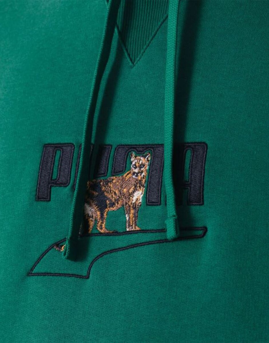 Puma Downtown Graphic Hoodie Training Green
