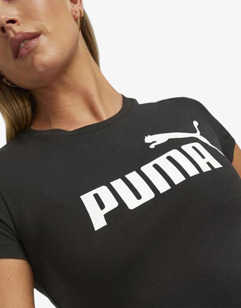 Puma Ess Slim Logo Tee Black/White