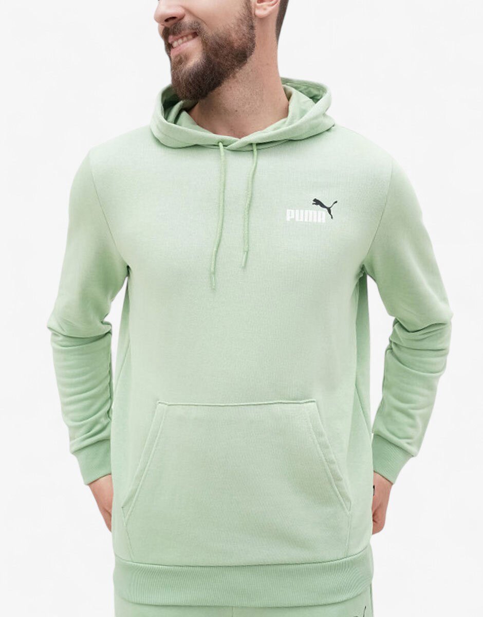 Puma Essentials+ 2 Color Logo Hoodie Green