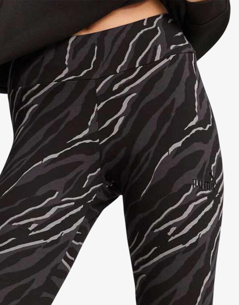Puma Essentials+ Animal All Over Print Leggings Black