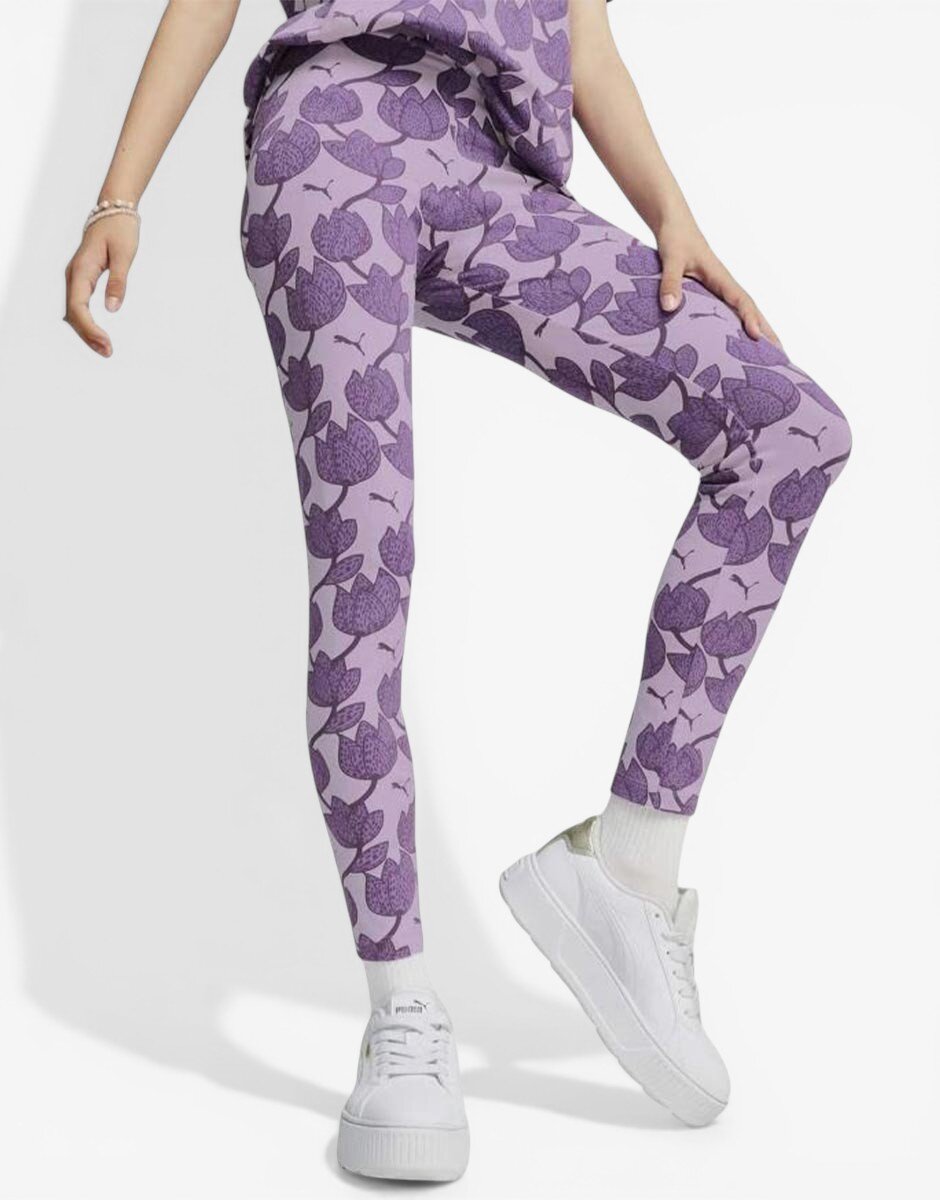 Puma Essentials+ Blossom Leggings Purple