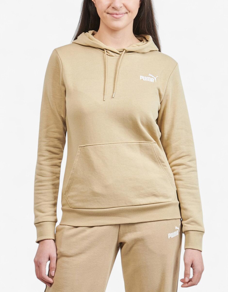 Puma Essentials+ Embroidery Hoodie Beige