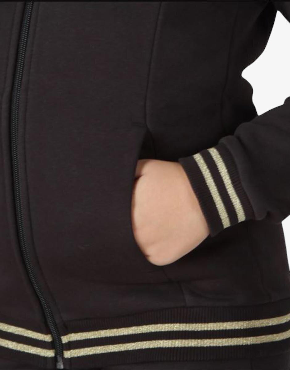 Puma Essentials+ Glitter Full-Zip Tracksuit Black