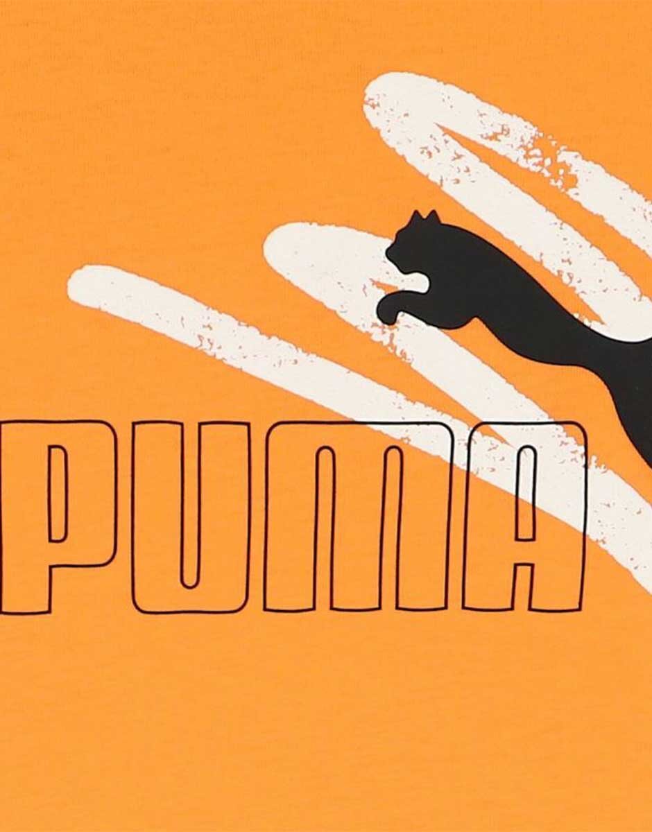 Puma Essentials+ Logo Lab Tee Orange