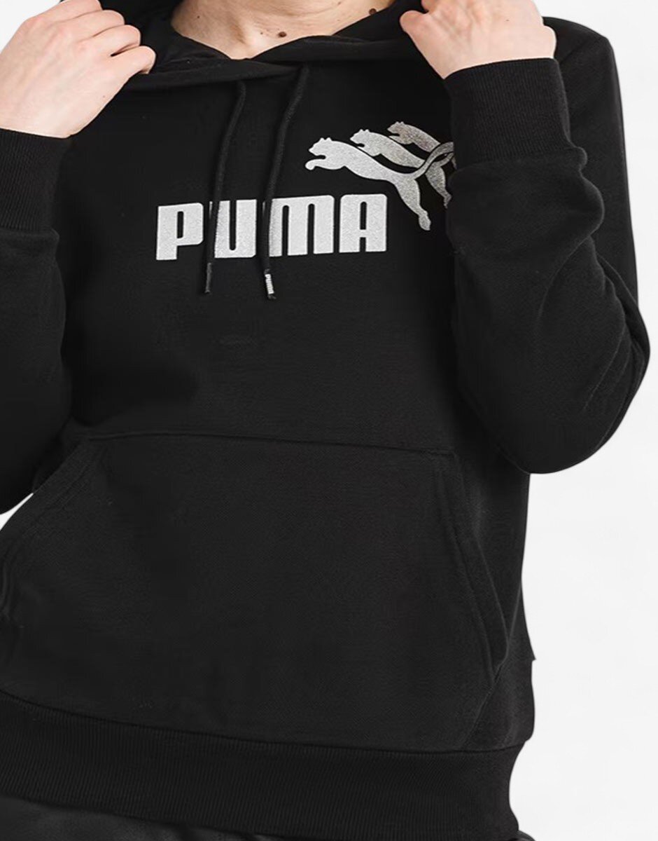 Puma Essentials+ Metallic Spark Hoodie Black
