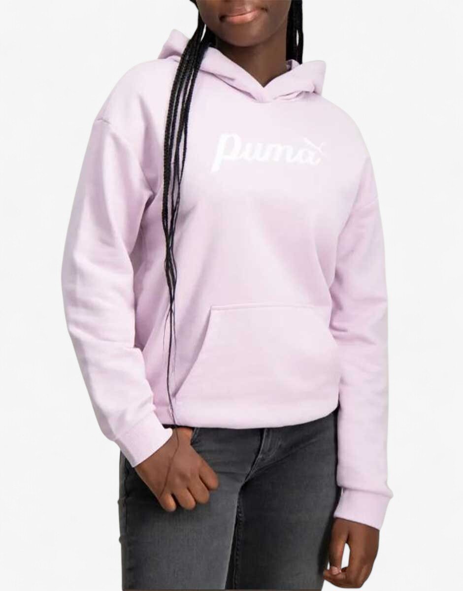 Puma Essentials+ Script Hoodie Grape Mist