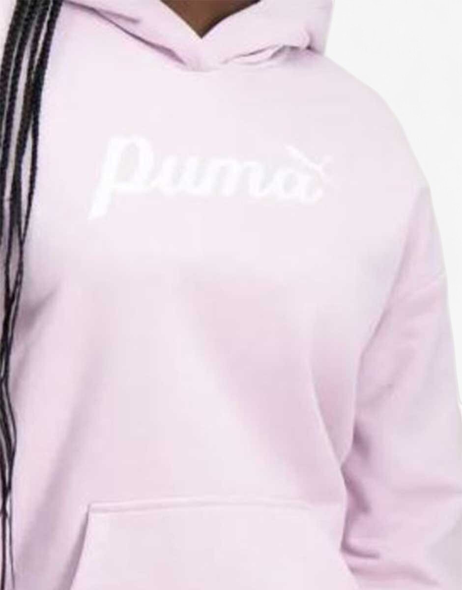 Puma Essentials+ Script Hoodie Grape Mist