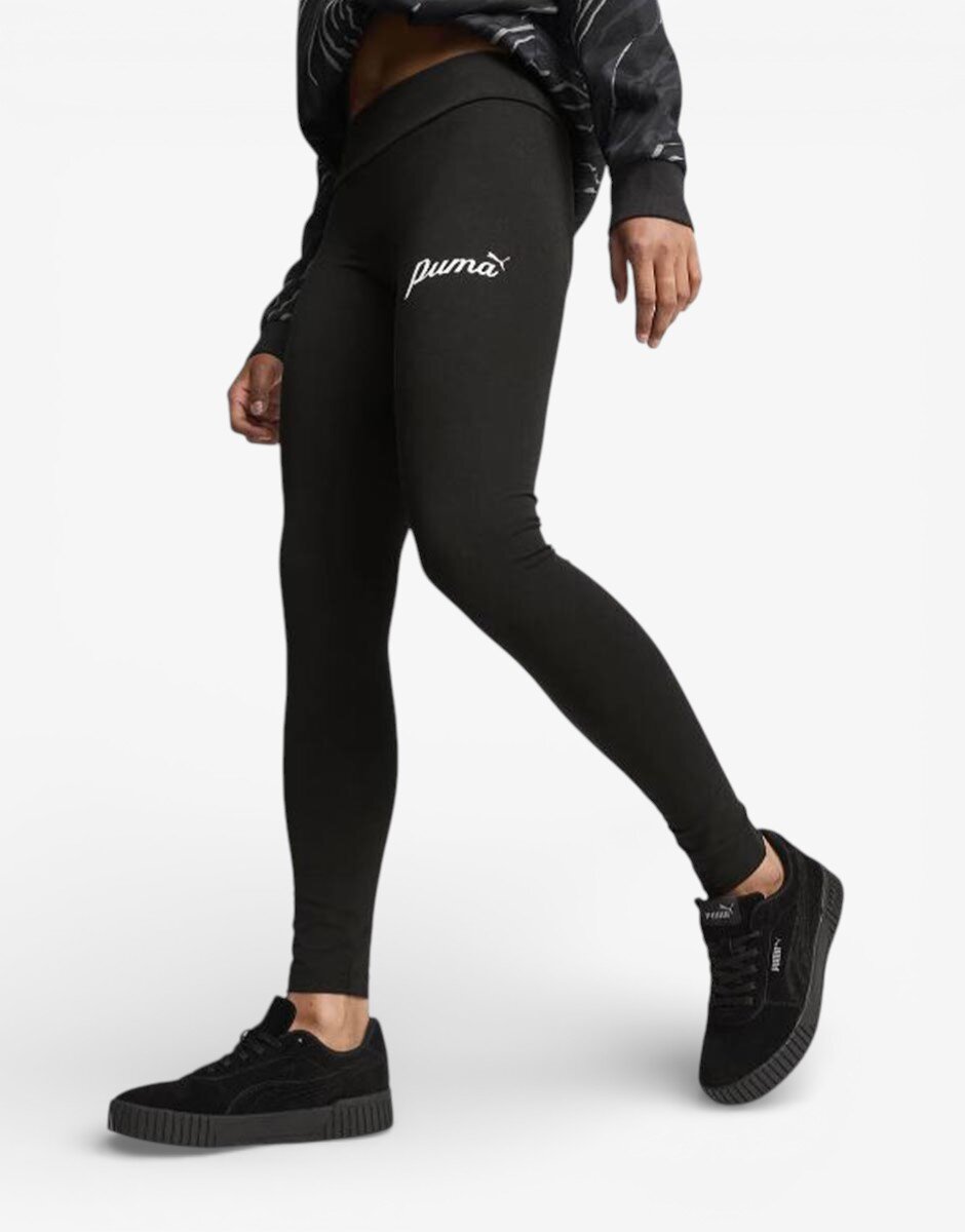Puma Essentials+ Script Leggings Black