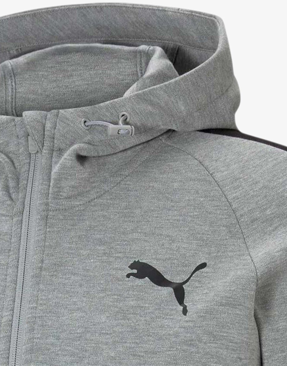 Puma Evostripe Full Zip Hoodie Jr Gray/Black