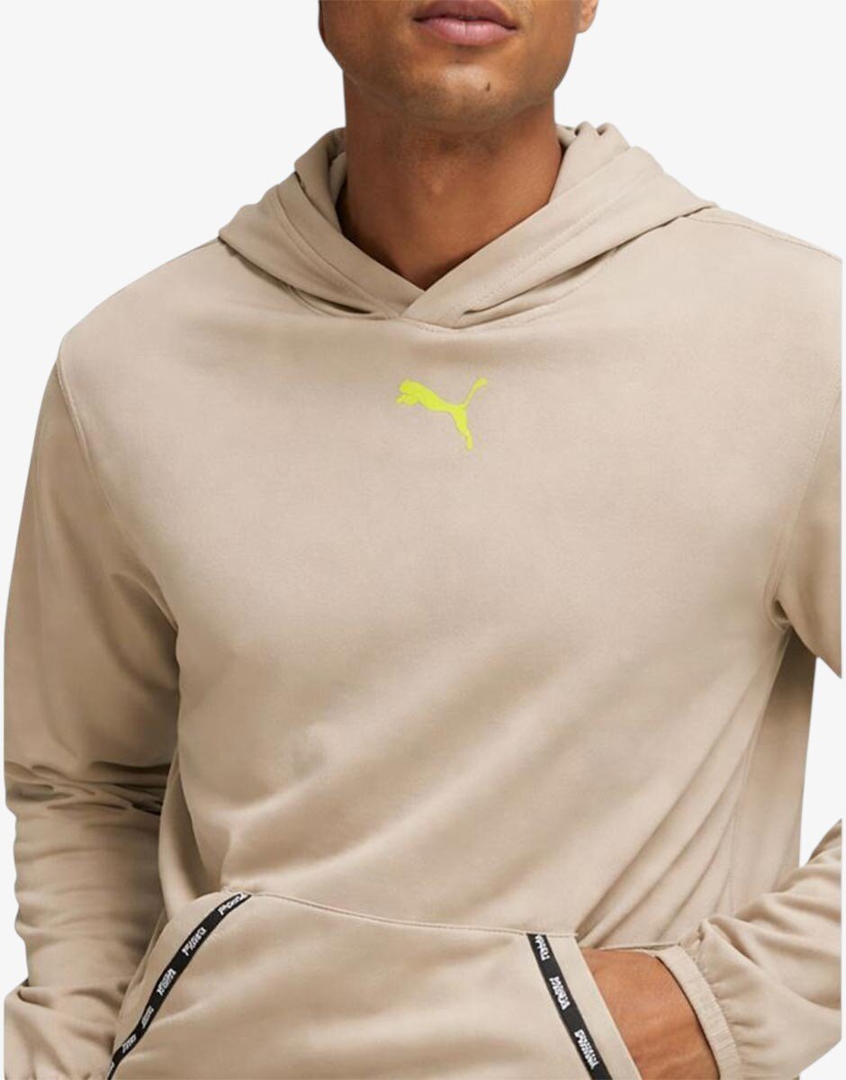 Puma Fit Taped PowerFleece Lite Hoodie Beige