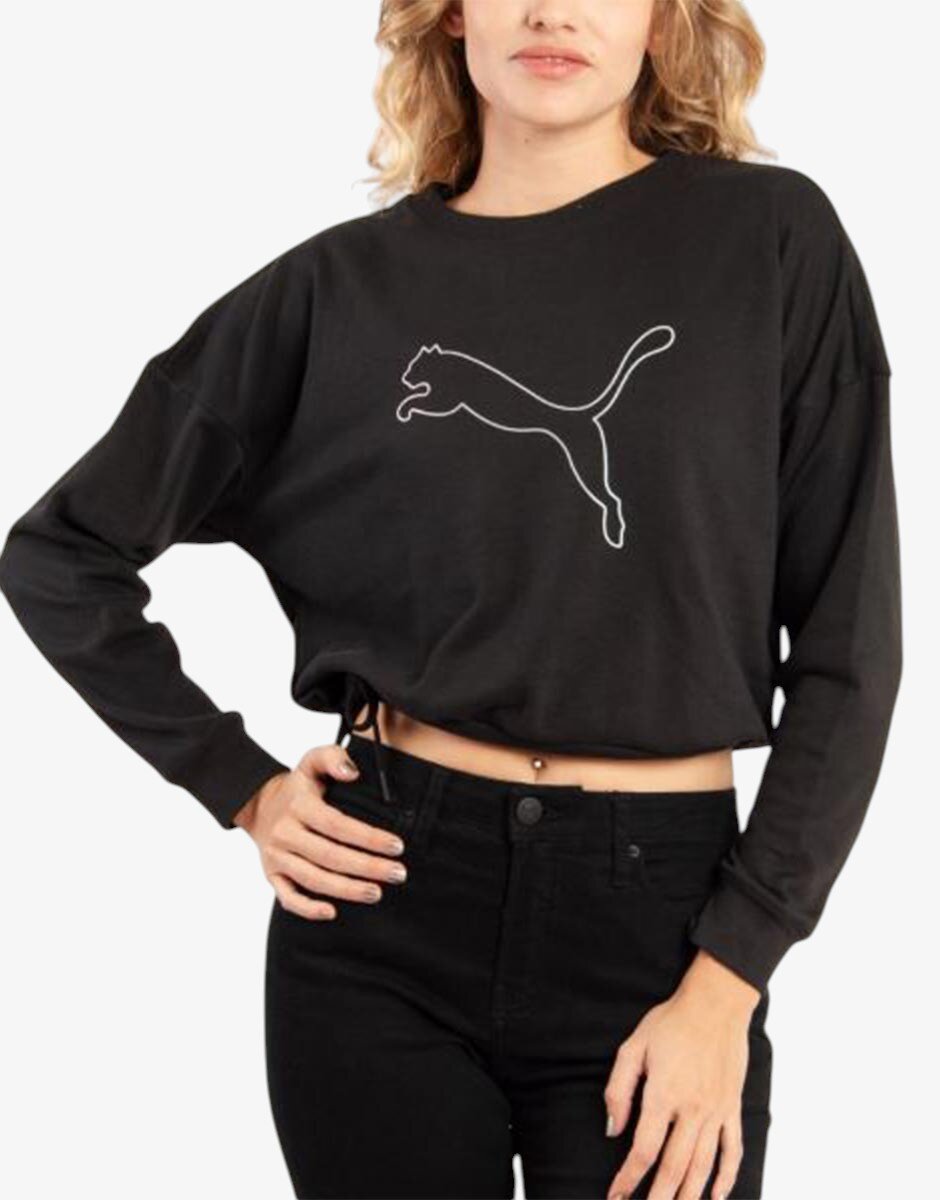 Puma Nova Shine Pull Over Sweatshirt Black