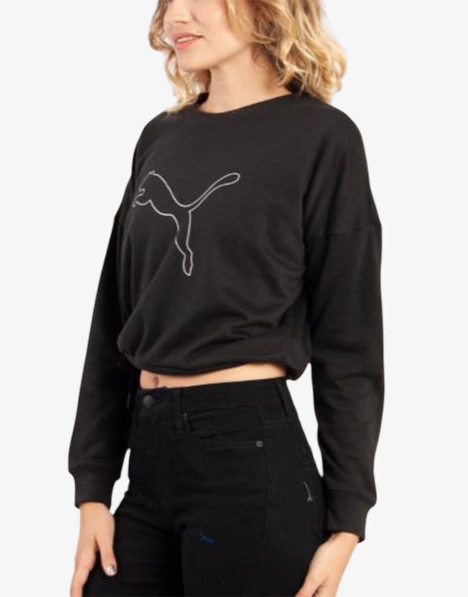 Puma Nova Shine Pull Over Sweatshirt Black
