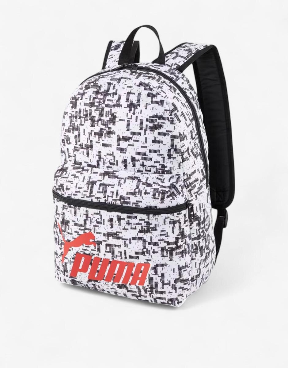 Puma Phase All Over Printed Backpack White/Black