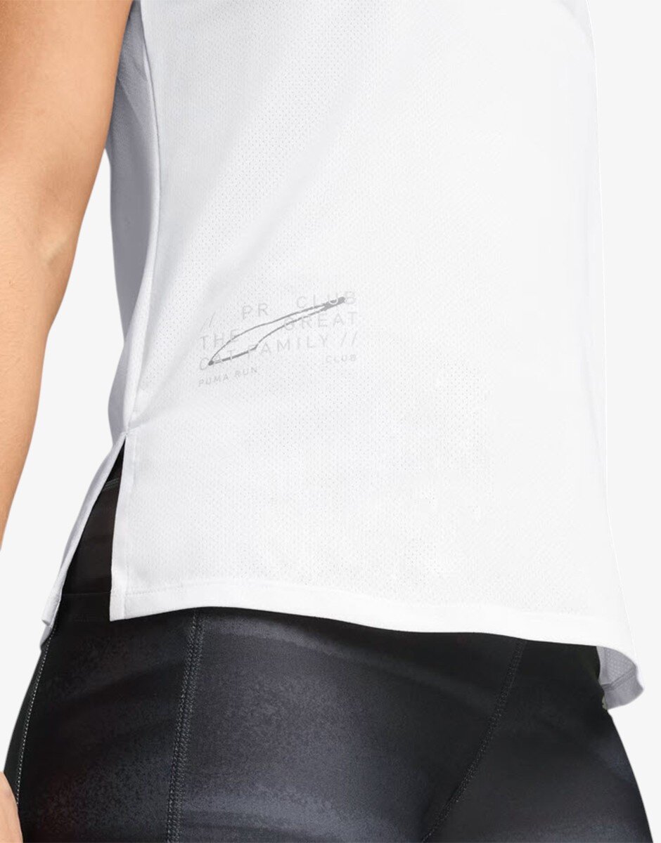 Puma Run 5K Logo Ss Tee White