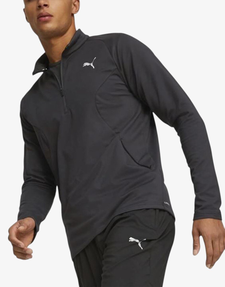 Puma Run Clounspun Knit 1 2 Zip Pup Black