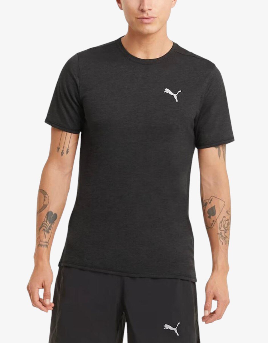 Puma Run Favorite Heather Ss Tee Black
