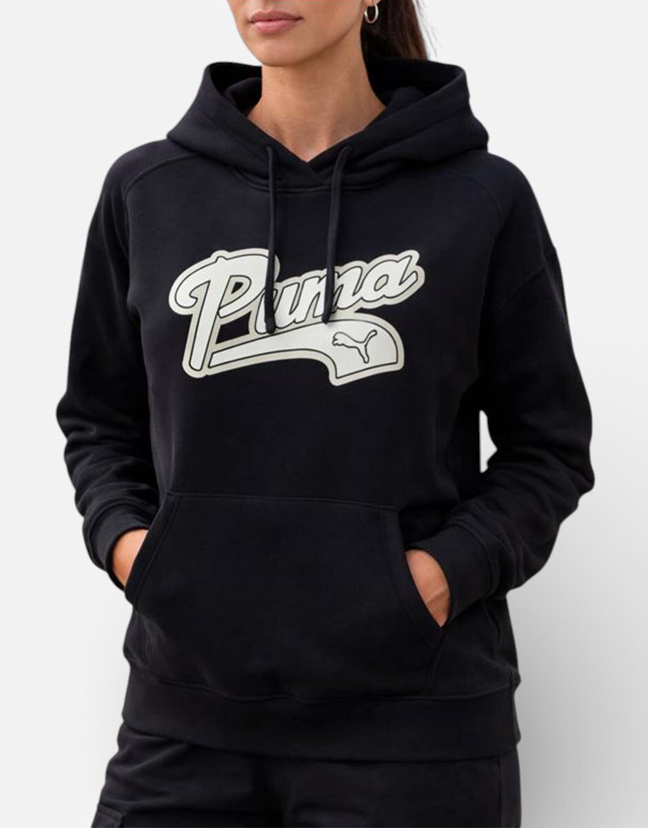 Puma Script Hoodie Black