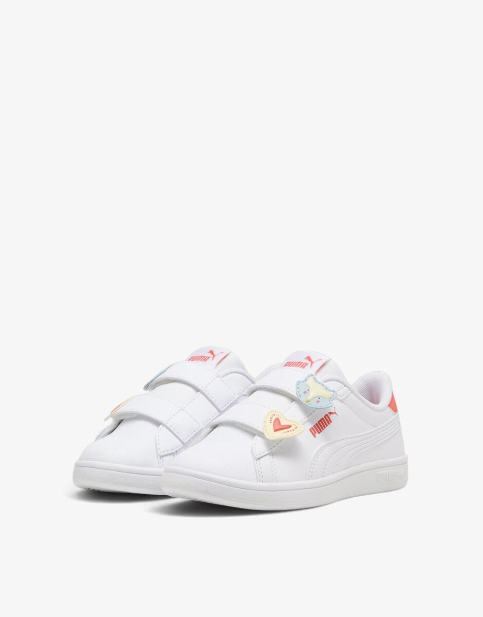 Puma Smash 3.0 Badges V PS White/Pink