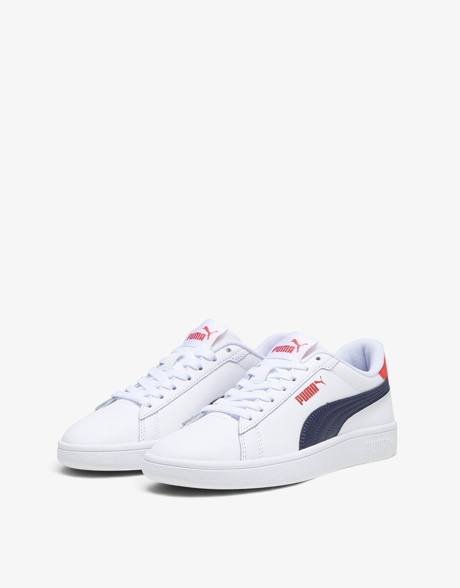 Puma Smash 3.0 L Jr White/Navy