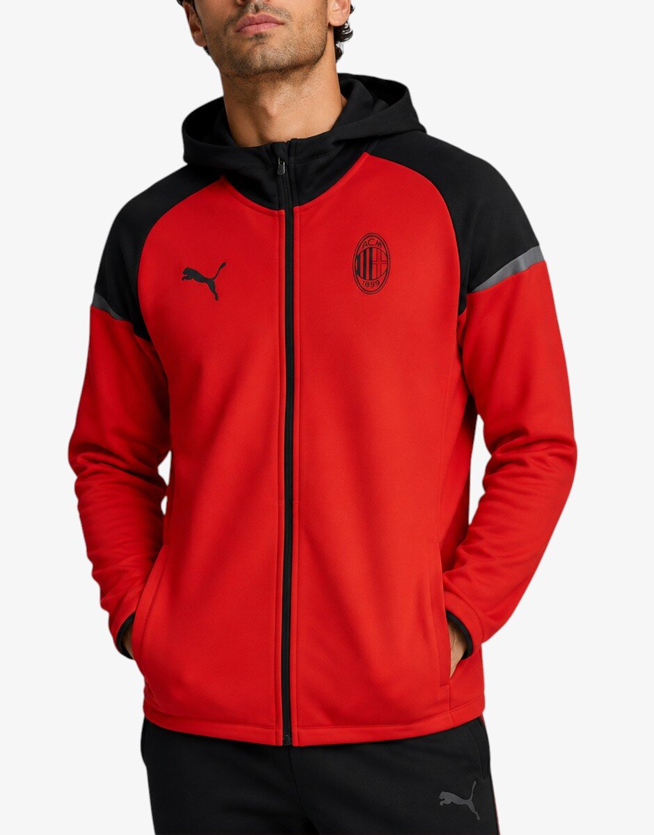 Puma x AC Milan Casuals Hooded Jacket Red