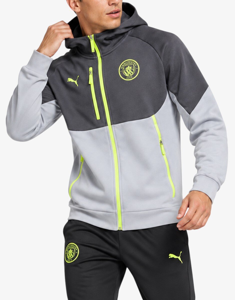 Puma x Manchester City Tech Hooded Jacket Gray