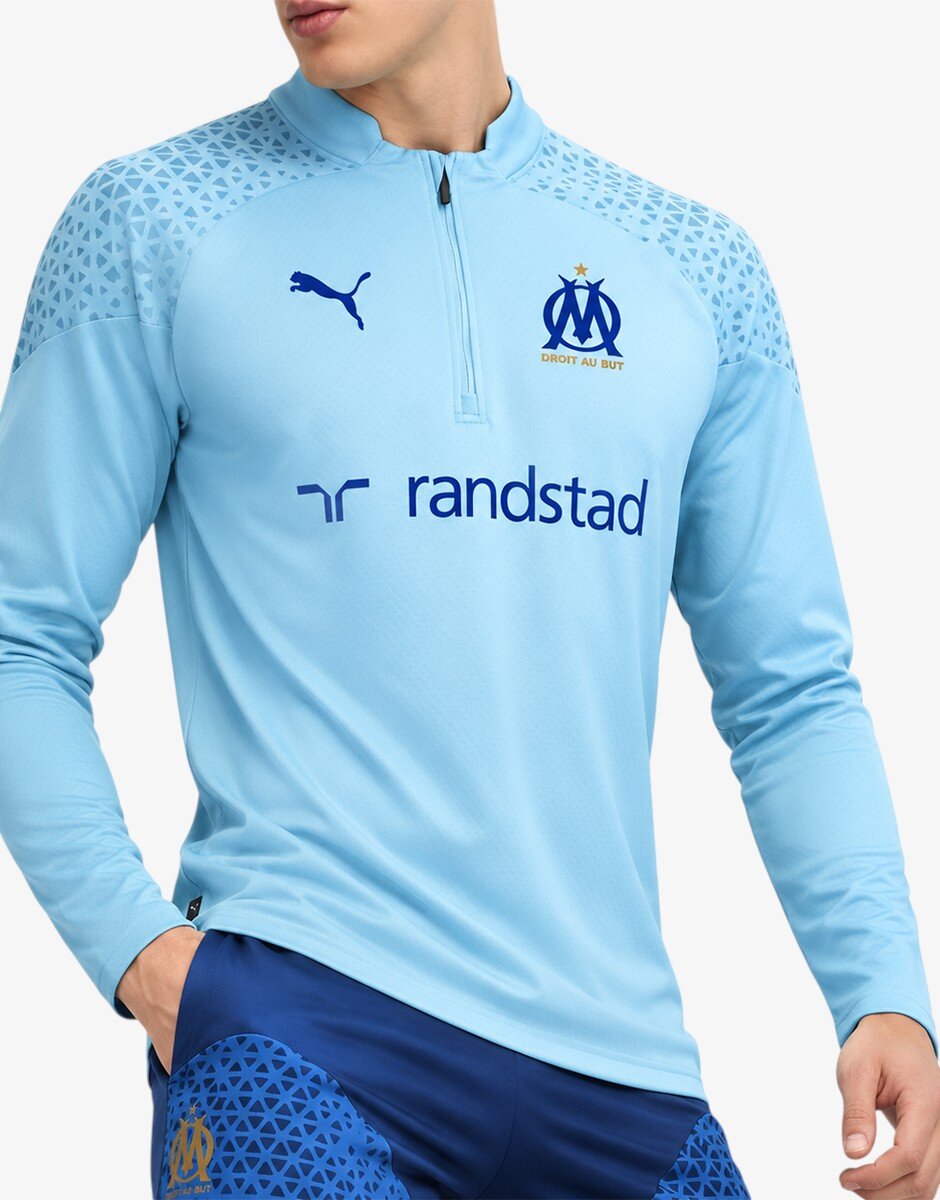 Puma x Olympic of Marseille Training 1/4 Zip Top Pro Blue