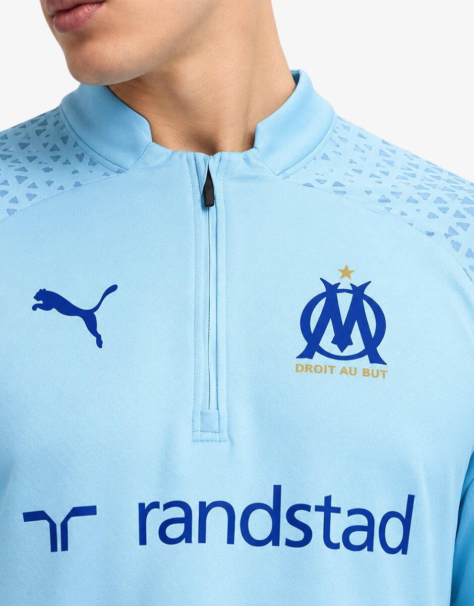 Puma x Olympic of Marseille Training 1/4 Zip Top Pro Blue