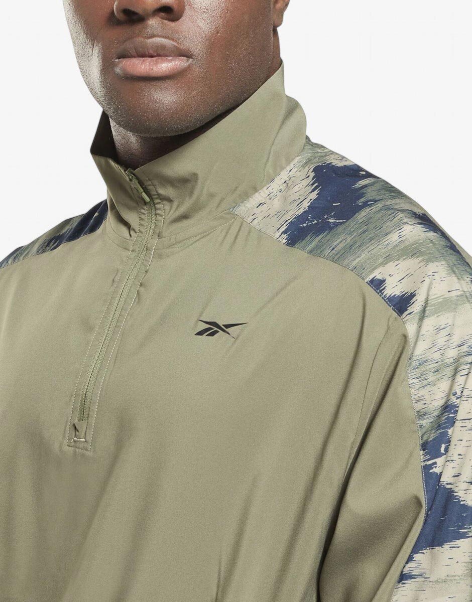 Reebok Training Camo 1/4 Zip Sweatshirt Green