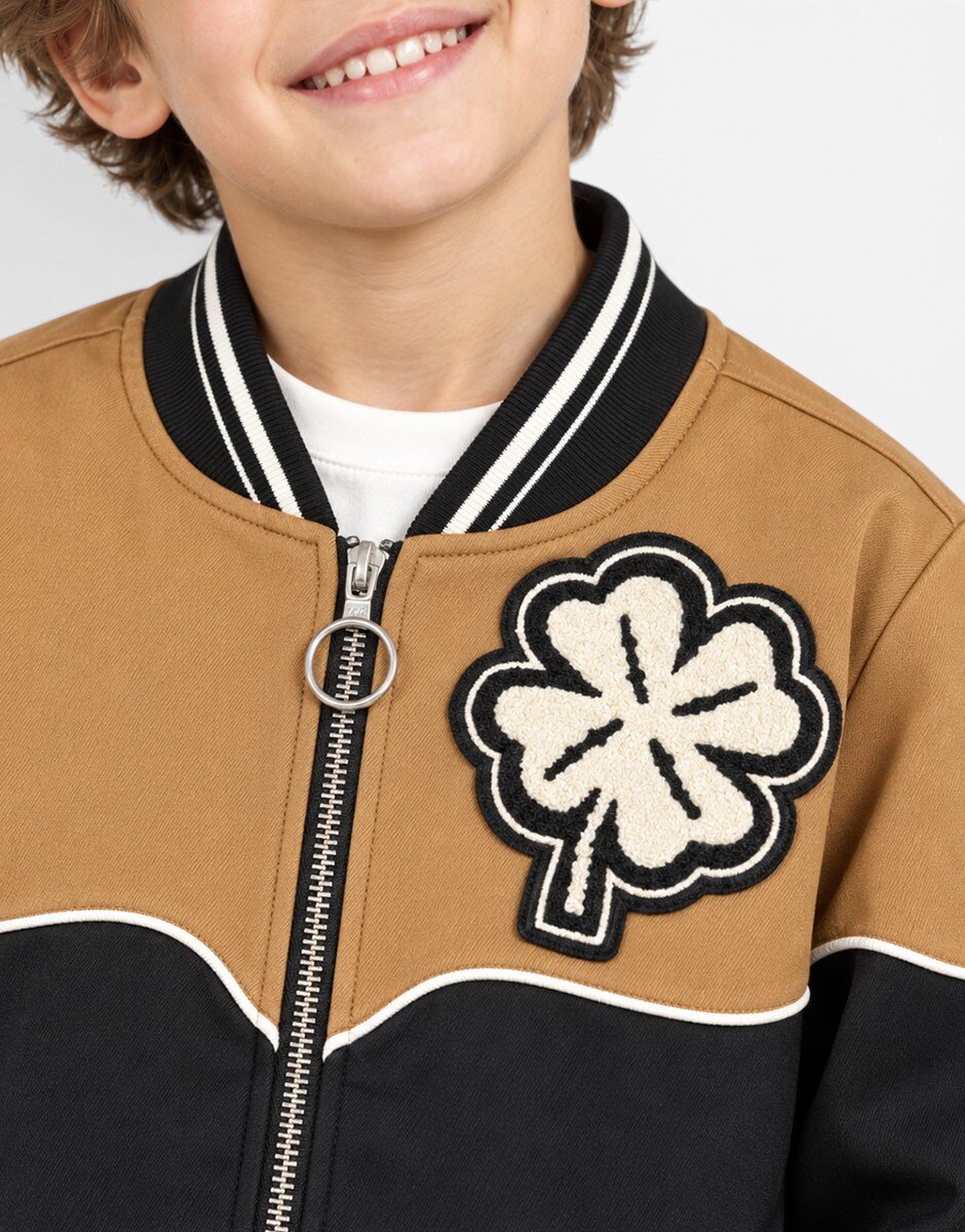 Scotch  Soda х Elvis Capsule Colour Block Bomber Jacket Black/Brown