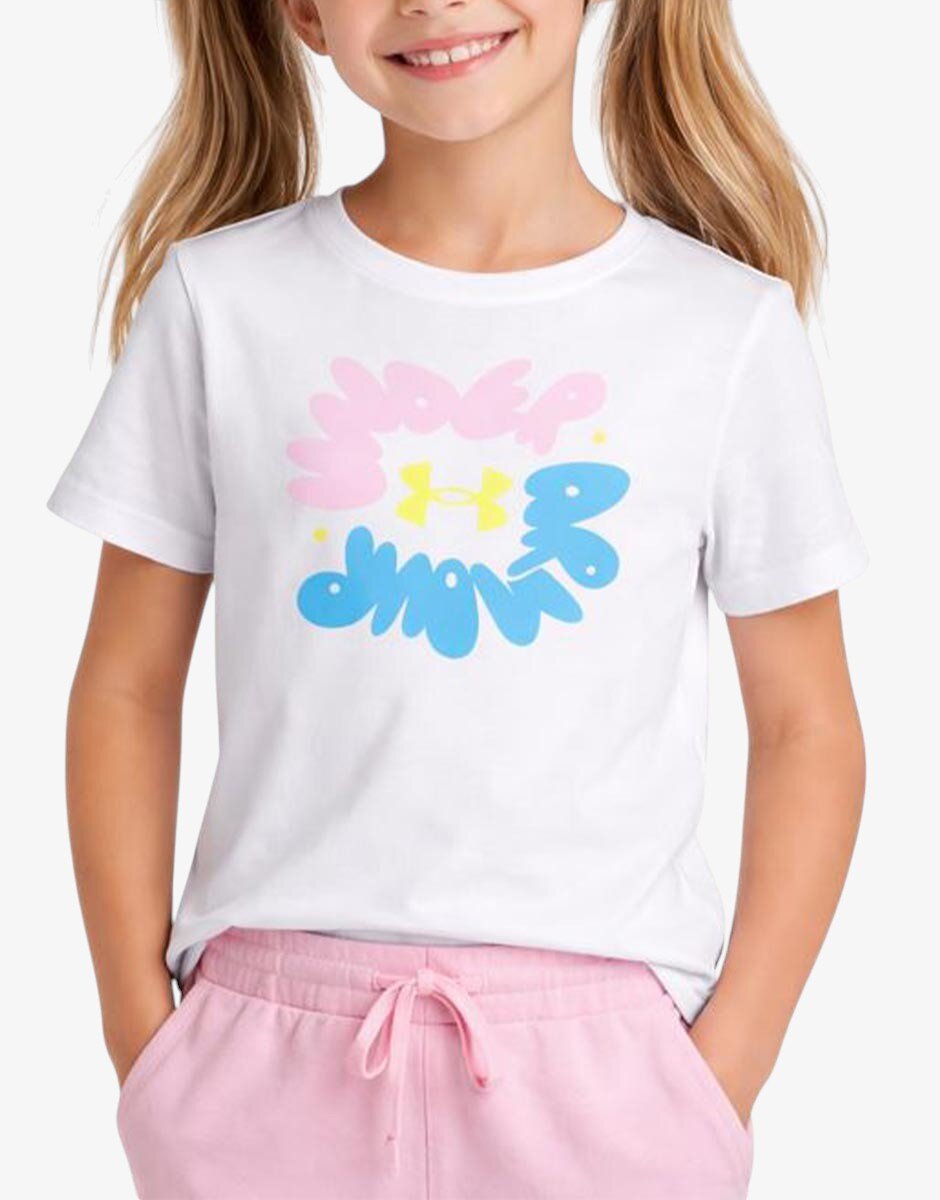Under Armour Bubble Wordmark Tee White