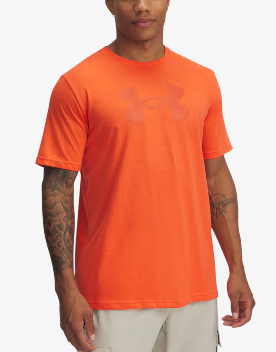 Under Armour Reflective Big Logo Ss Tee Orange