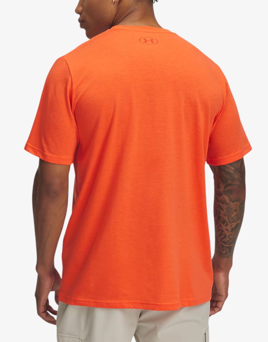 Under Armour Reflective Big Logo Ss Tee Orange