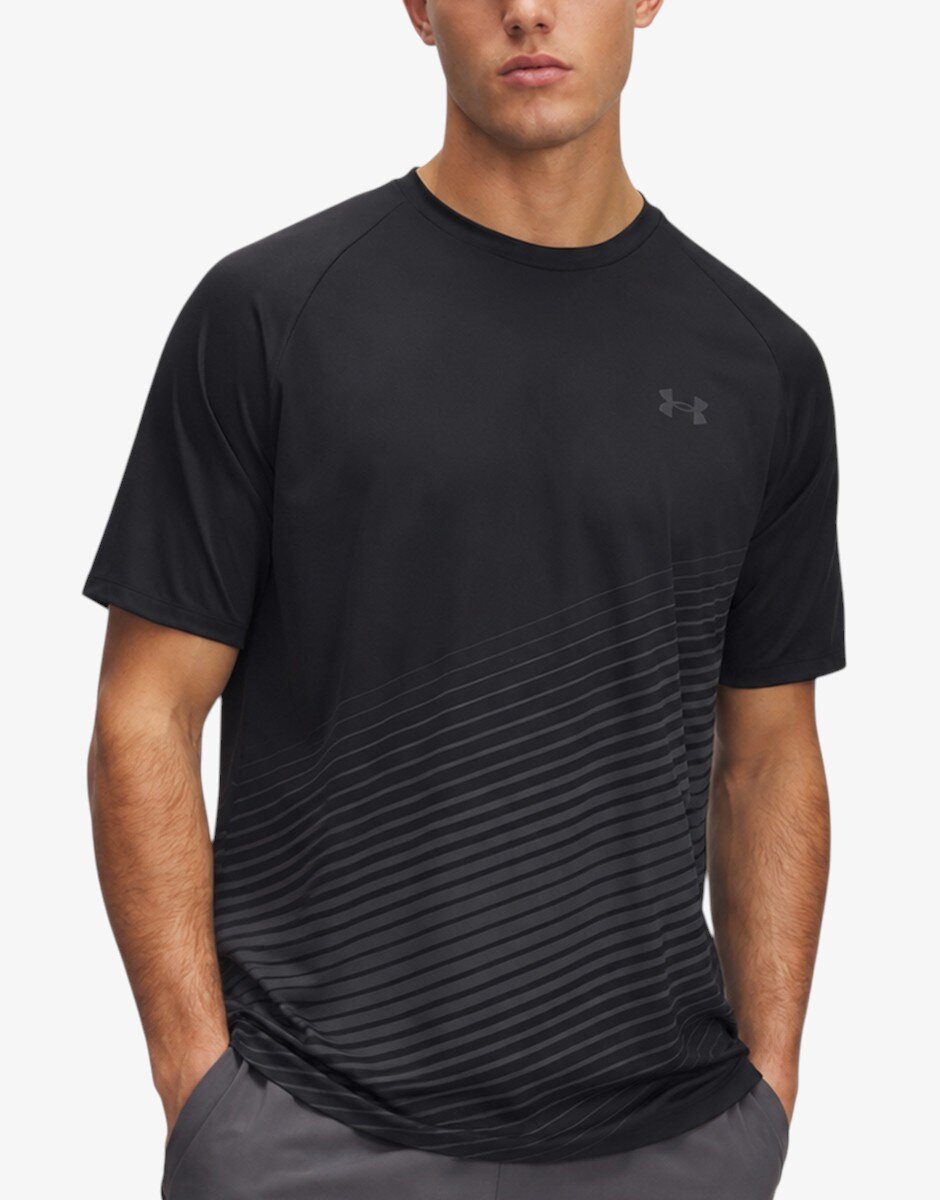 Under Armour Tech Fade Ss Tee Black/Titan Gray