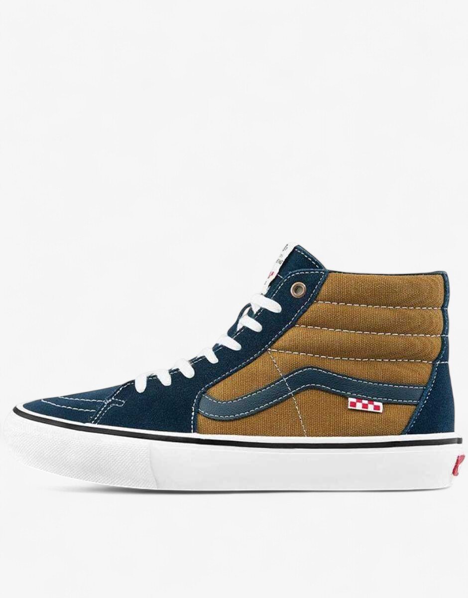 Vans x Dane Reynolds Skate Sk8-Hi Shoes Navy/Brown